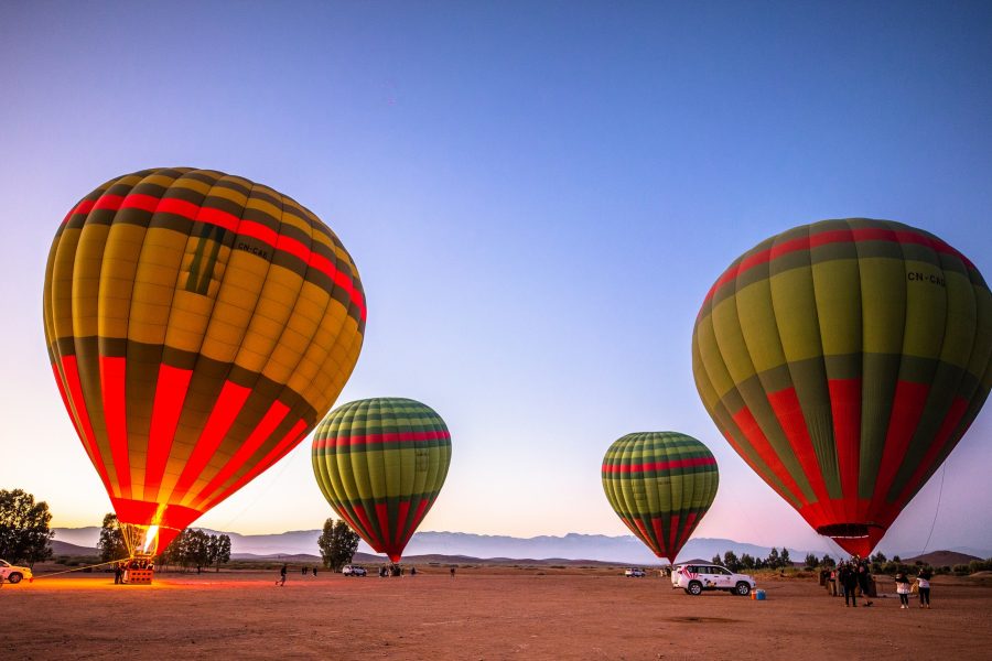 Marrakesh hot air balloon ride ticket. Enjoy sunrise views, Berber breakfast, and unforgettable Montgolfière adventures in Morocco.